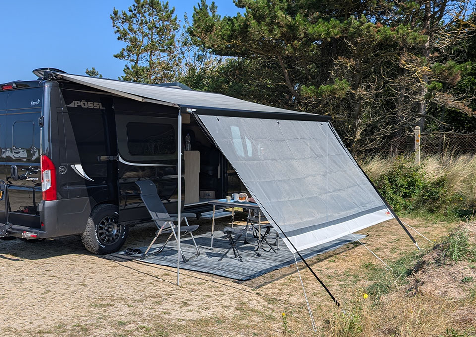 Fiamma SunView XL voorwand schaduwdoek voor F80S en F65 luifel