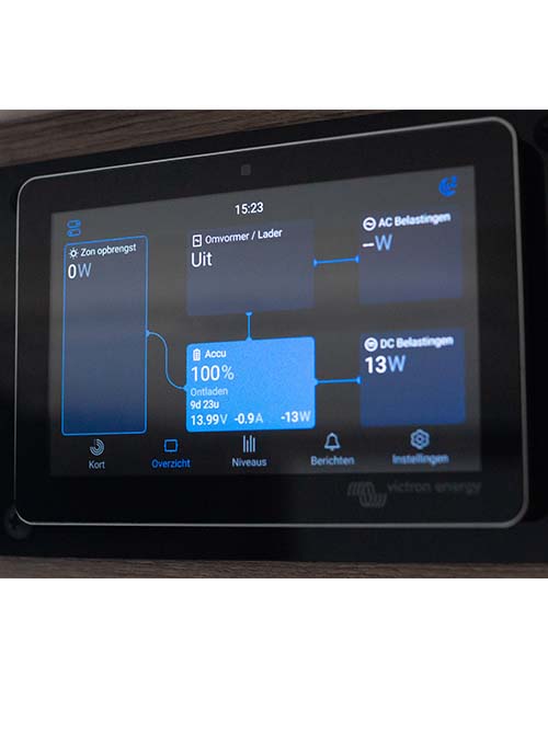 Monitoring van de energiesystemen van de camper met Victron Cerbo GX
